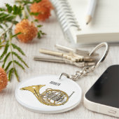 Porte-clés Illustration de corne française (Devant droit)