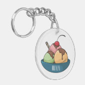 Porte-clés Illustration de crème glacée (Devant gauche)