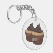 Porte-clés Illustration de Cupcake (Devant gauche)