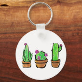 Porte-clés Illustration de Cute Cactus (Recto)
