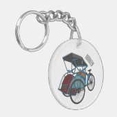 Porte-clés Illustration de cyclo-pousse (Devant gauche)