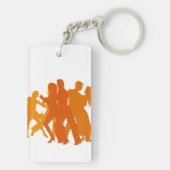 Porte-clés Illustration de danseurs de tango (Dos)