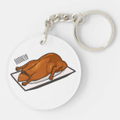 Porte-clés illustration de dessin animé de canard de Pékin  (Dos)