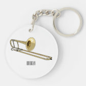 Porte-clés Illustration de dessin animé de Trombone (Dos)