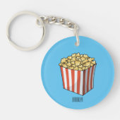 Porte-clés Illustration de dessin animé Popcorn (Devant)