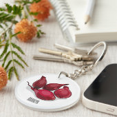 Porte-clés Illustration de dessin animé Shallot (Devant droit)