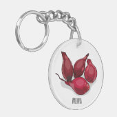 Porte-clés Illustration de dessin animé Shallot (Devant gauche)