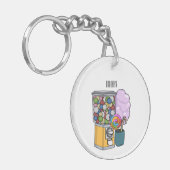 Porte-clés Illustration de dessin de bonbon (Devant gauche)