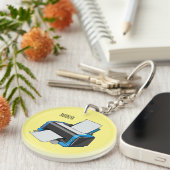 Porte-clés Illustration de dessin d'imprimante (Devant droit)