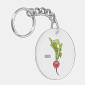 Porte-clés Illustration de dessin Radish (Devant gauche)