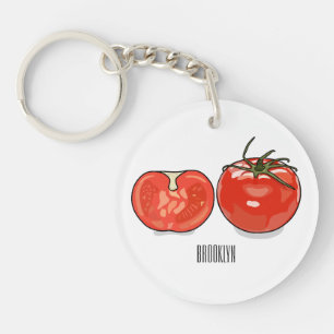 Porte-clés Illustration de dessin sur la tomate