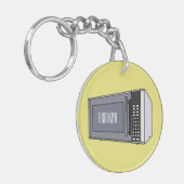 Porte-clés Illustration de dessin sur micro-ondes (Devant gauche)