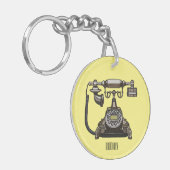 Porte-clés Illustration de dessin téléphonique (Devant gauche)