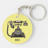 Porte-clés Illustration de dessin téléphonique (Dos)