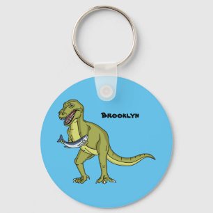 Porte-clés Illustration de dinosaure T rex drôle