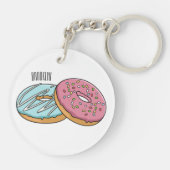 Porte-clés Illustration de Donut (Dos)