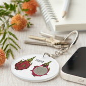 Porte-clés Illustration de dragon fruit (Devant droit)