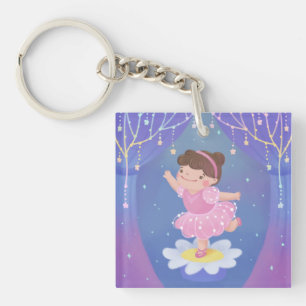 Porte-clés Illustration de fantaisie du rêve d'une ballerine