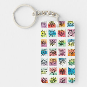 Porte-clés Illustration de formes de cercles abstraits