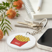 Porte-clés Illustration de frites (Devant droit)