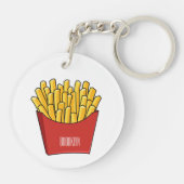 Porte-clés Illustration de frites (Dos)