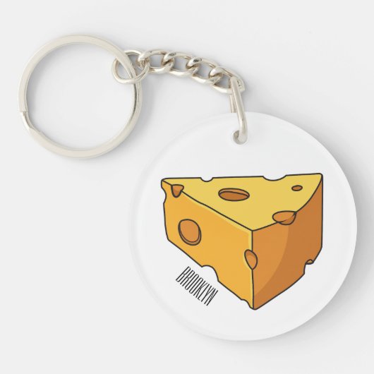 Porte-clés Illustration de fromage (Devant)