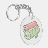 Porte-clés Illustration de gâteau suisse roll / roll (Devant gauche)