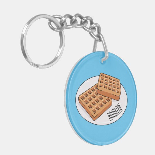 Porte-clés Illustration de gaufre (Devant gauche)