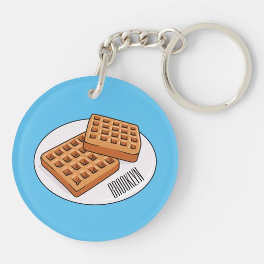 Porte-clés Illustration de gaufre (Dos)