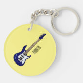 Porte-clés Illustration de guitare électrique (Dos)