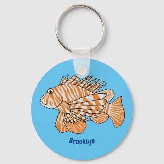 Porte-clés Illustration de Happy lionfish (Recto)