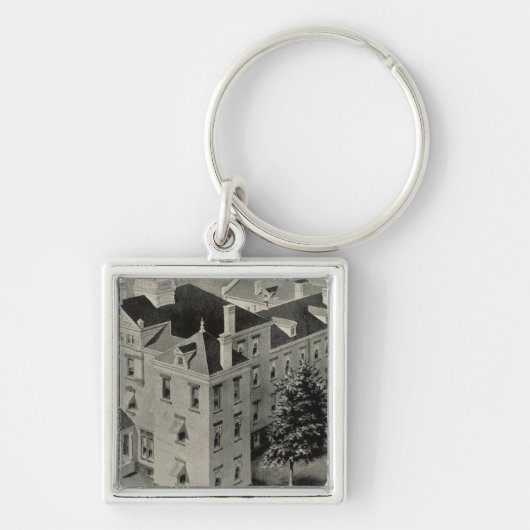 Porte-clés Illustration de Hartford Connecticut (Devant)