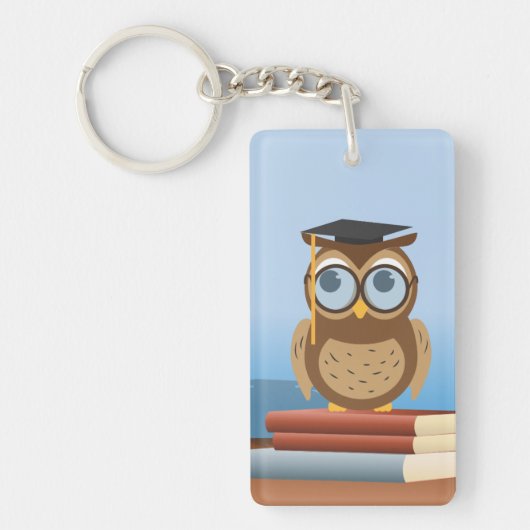 Porte-clés Illustration de hibou (Devant)