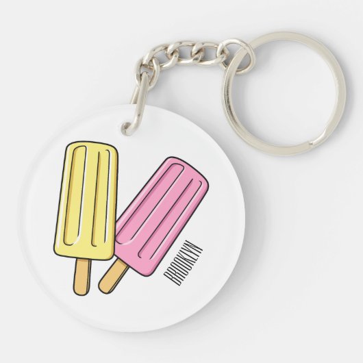 Porte-clés Illustration de Ice pop (Dos)