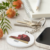 Porte-clés Illustration de jambon (Devant droit)