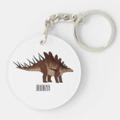 Porte-clés Illustration de Kentrosaurus (Dos)