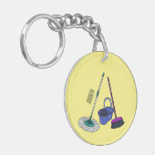 Porte-clés Illustration de la bande dessinée Broom & mop (Devant gauche)