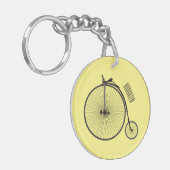 Porte-clés Illustration de la bande dessinée de vélo à grande (Devant gauche)