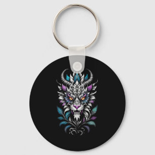 Porte-clés Illustration de la bête mystique - Dragon des yeux