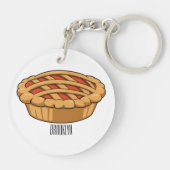 Porte-clés Illustration de la caricature à tarte (Dos)