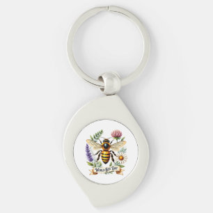 Porte-clés Illustration de la Journée mondiale des abeilles a