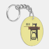 Porte-clés Illustration de la machine à coudre (Devant gauche)