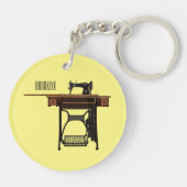 Porte-clés Illustration de la machine à coudre (Dos)