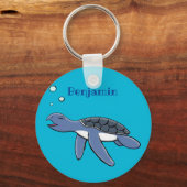 Porte-clés Illustration de la petite tortue de mer (Recto)