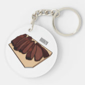 Porte-clés Illustration de la poitrine de boeuf (Dos)