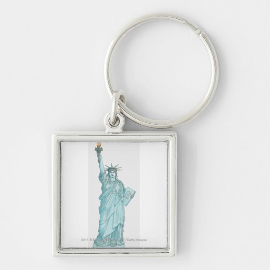 Porte-clés Illustration de la statue de la liberté (Devant)