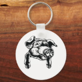 Porte-clés Illustration de la tête de cochons (Recto)