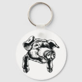 Porte-clés Illustration de la tête de cochons (Verso)