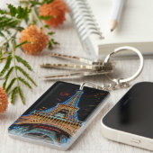 Porte-clés Illustration de la Tour Eiffel - Paris, France (Devant droit)