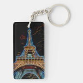 Porte-clés Illustration de la Tour Eiffel - Paris, France (Dos)